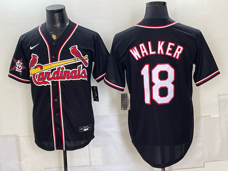 Men 2026 St.Louis Cardinals #18 Walker black Nike MLB Jersey 0805001->st.louis cardinals->MLB Jersey